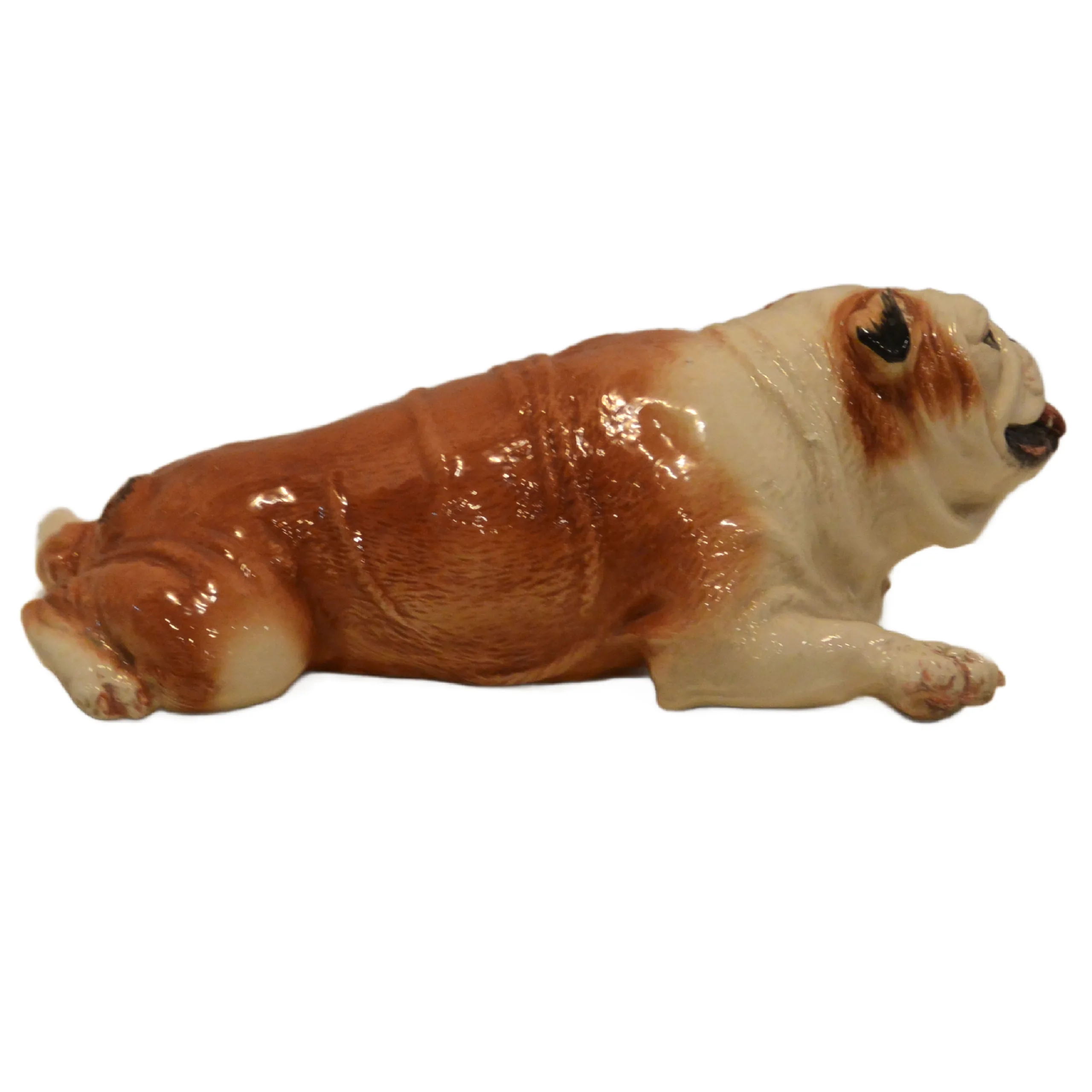 Vintage Handcrafted Townsend's Ceramics Reclining English Bulldog Figurine - Image 3