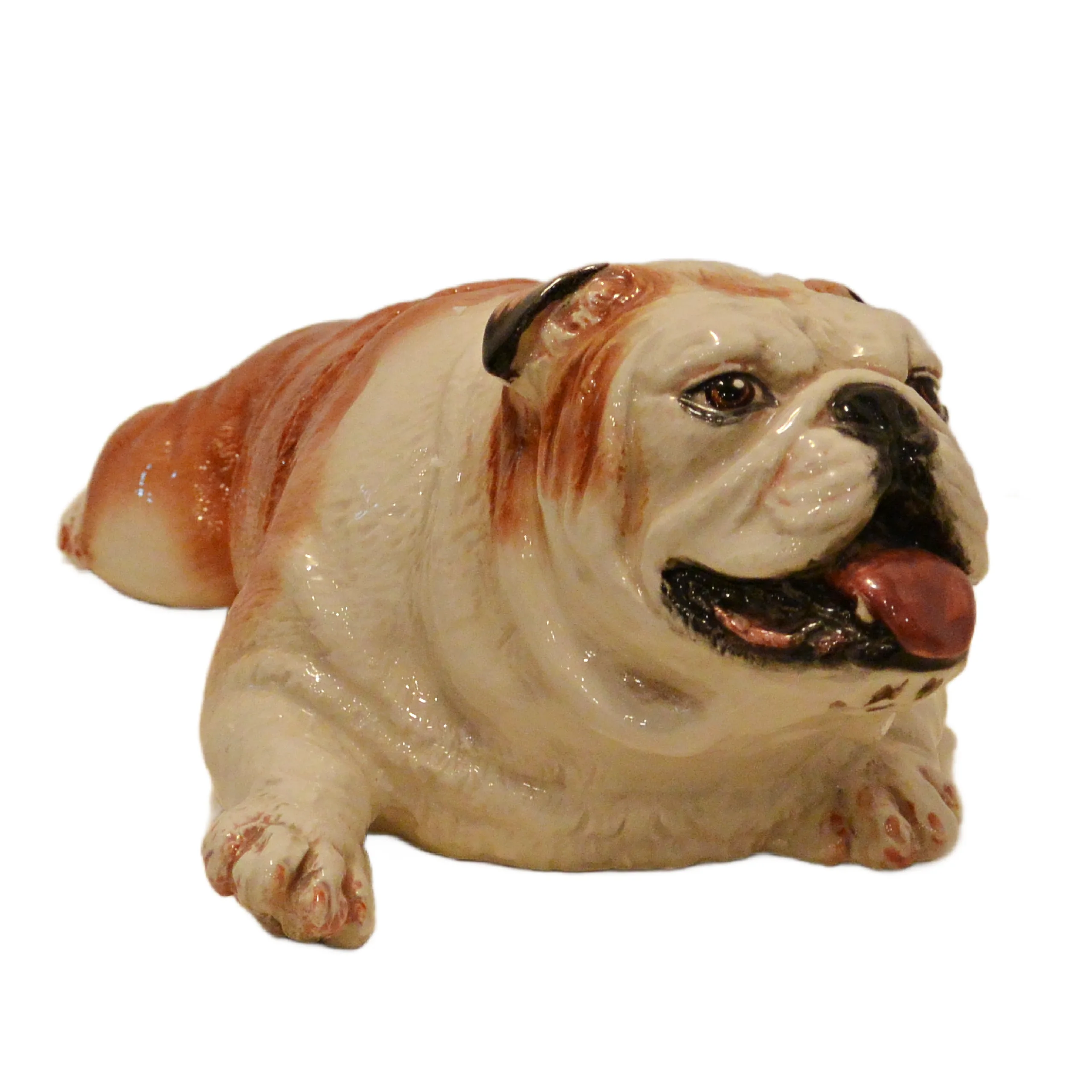 Vintage Handcrafted Townsend's Ceramics Reclining English Bulldog Figurine - Image 2