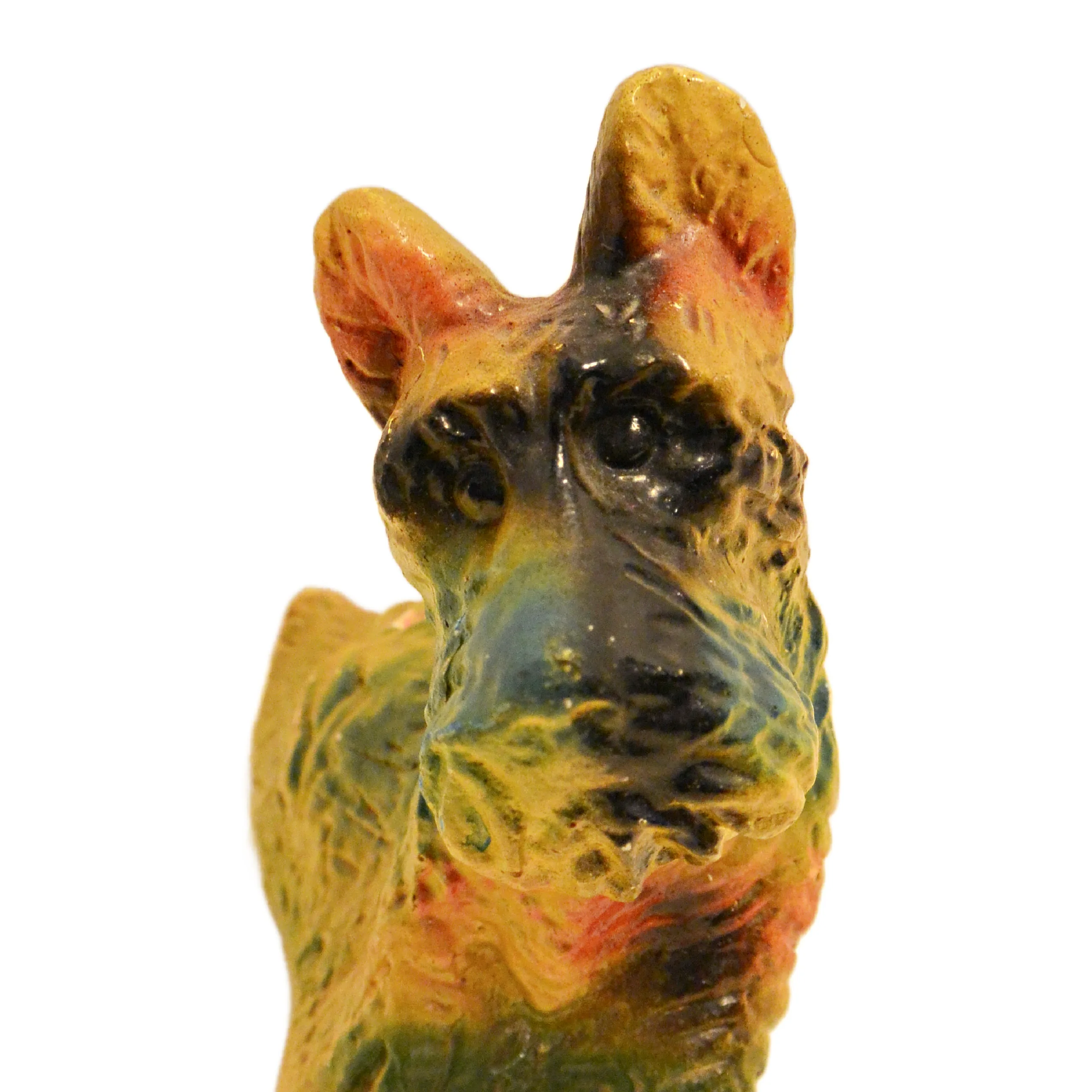 Vintage Carnival Chalkware Scottish Terrier Figurine with Glass Eyes - Image 2