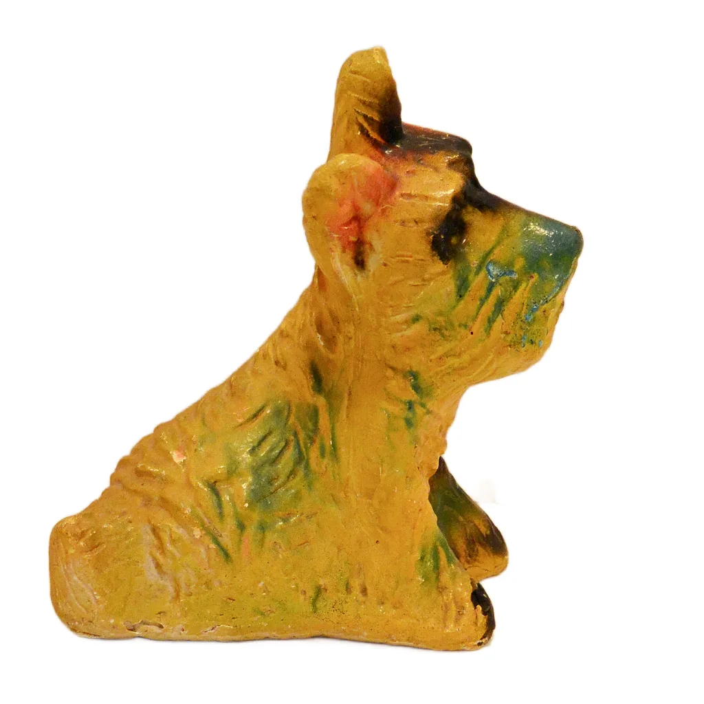 Vintage Carnival Chalkware Scottish Terrier Figurine with Glass Eyes - Image 4