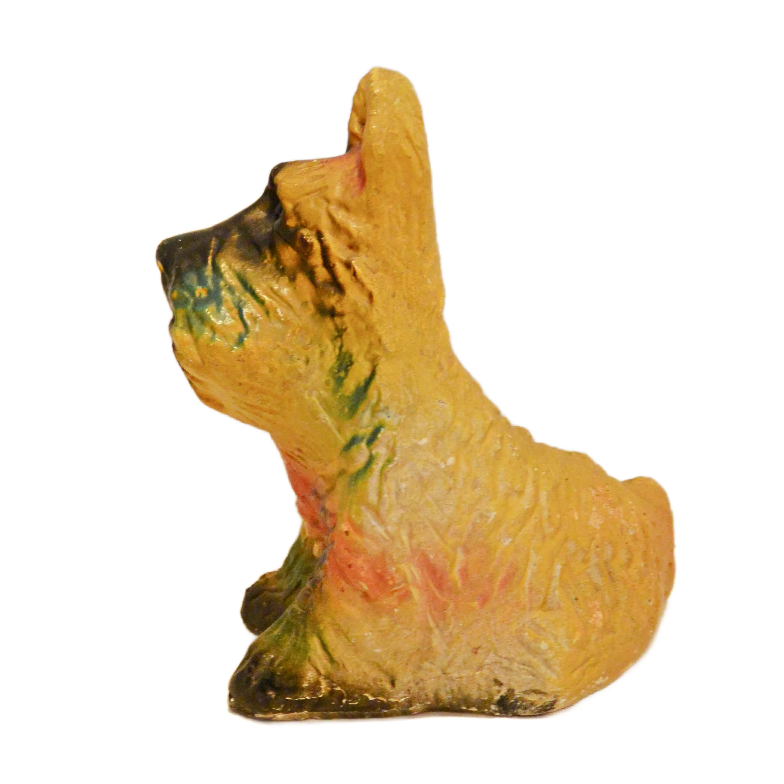 Vintage Carnival Chalkware Scottish Terrier Figurine with Glass Eyes - Image 6