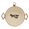 Vintage Scottish Terrier Warming Porringer Dish with Silver-Plated Base