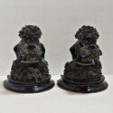 Vintage Poodle Porcelain Bookends-BKE-2002