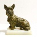 Vintage Scottish Terrier Bronze Bookends-BKE-2008