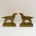 Vintage Setter Dog Brass Bookends-BKE-2010