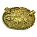 Vintage Sporting Dog Brass Tobacciana-BRS-2102