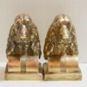 Vintage Spaniel Brass Bookends-BRS-2200