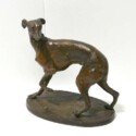 Antique Whippet Bronze Figurine-BRZ-2191
