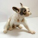 Antique Bulldog Porcelain Figurine-CRM-2159B